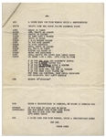 Moe Howard's 4pp. of Three Stooges Sketches With Shemp -- Including ''Chesterfield Finale'' -- Very Good Condition